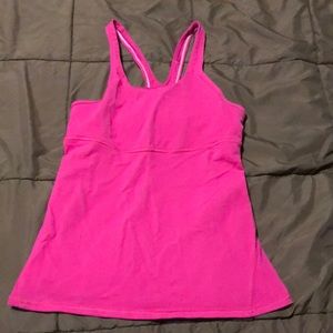 Pink Lululemon sport tank top